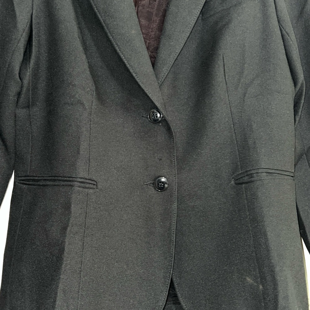 Levi's Black Blazer Wool-Blend Structured - image 8